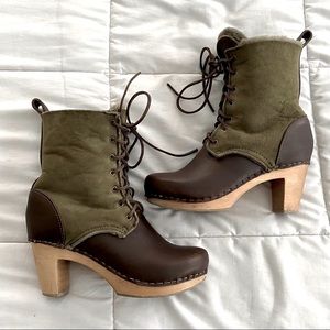 Sven clog boots with shearling size 37